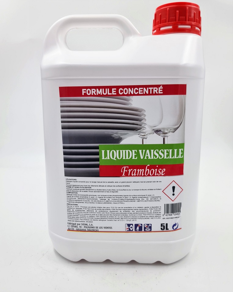 Liquide Vaisselle 5 litres Framboise – CLEAN 26
