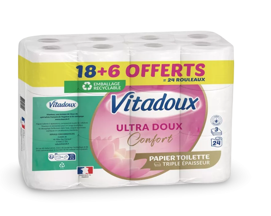 Papier Toilette Vitadoux 24 Rouleaux